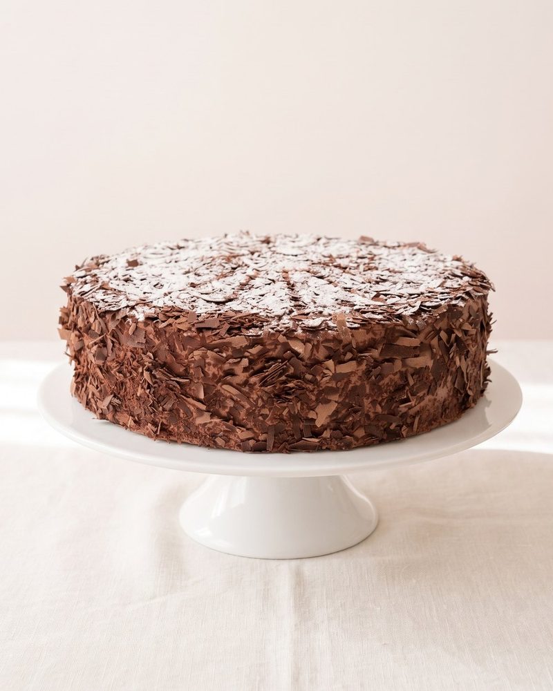 Schokosahne mit frischen Himbeeren