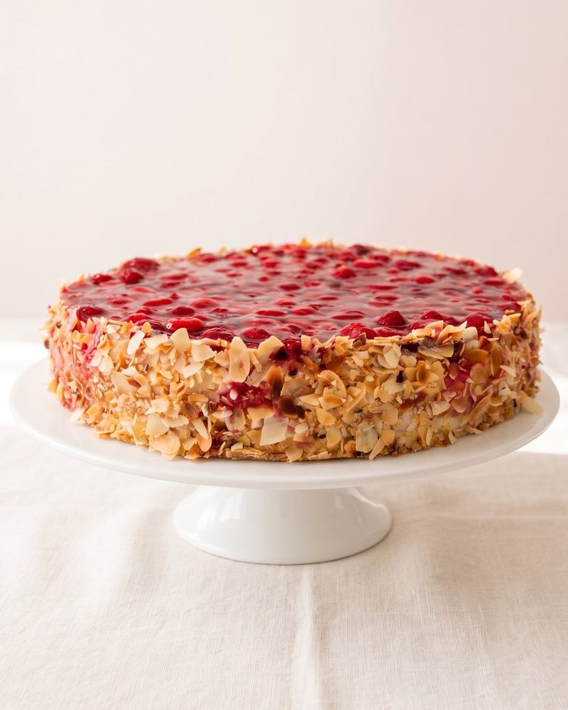 Deutscher Himbeerkuchen