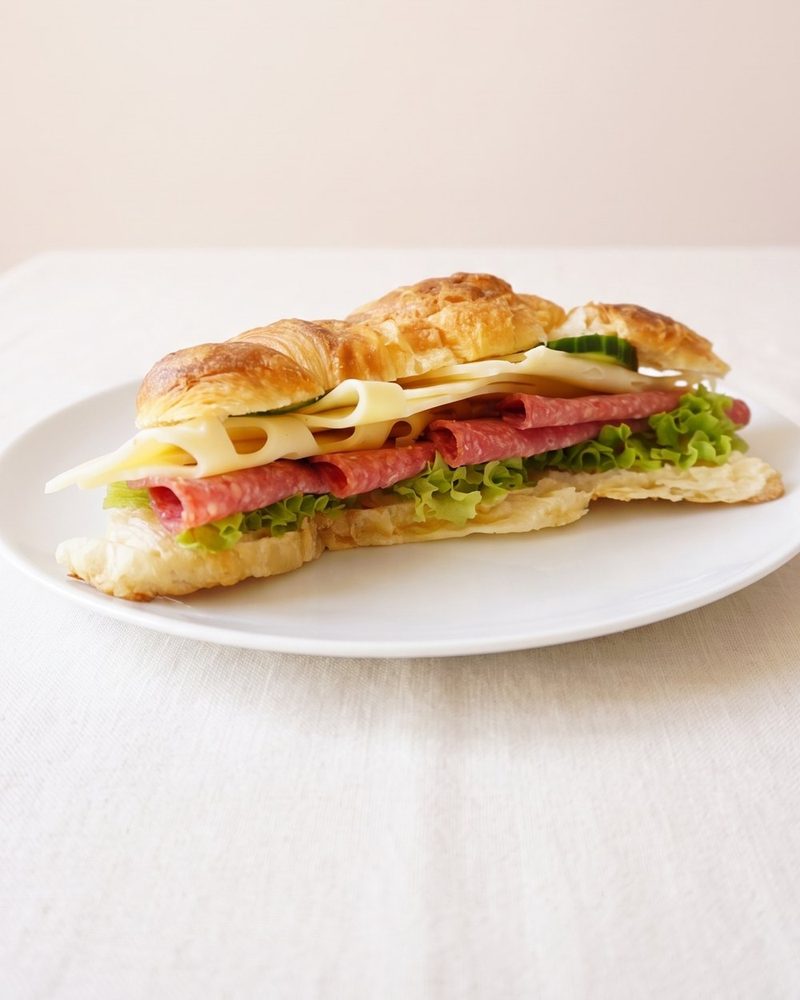Belegtes Mini Croissant - Emmentaler & Salami